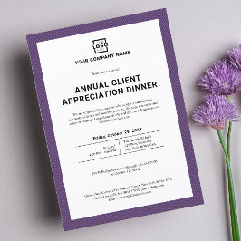 Lila Corporate Event für Unternehmen Einladung