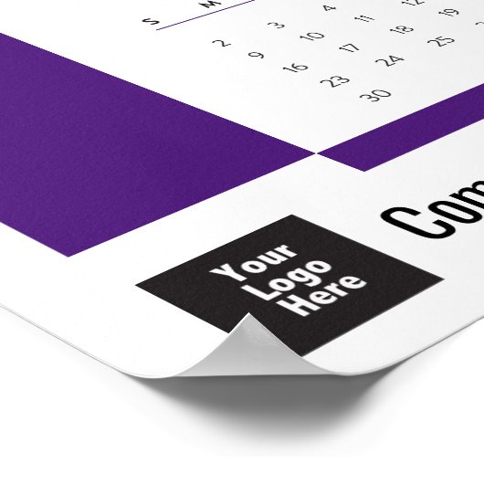 Lila Corporate Wall Calendar Poster 2025 (Ecke)