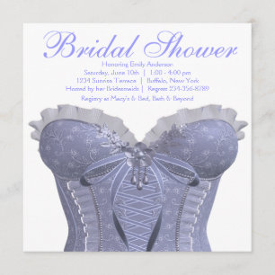 Lila Corset Lavender Brautparty Einladung