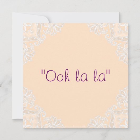 Lila Corset & White Lace Lingerie Brautparty Einladung (Rückseite)