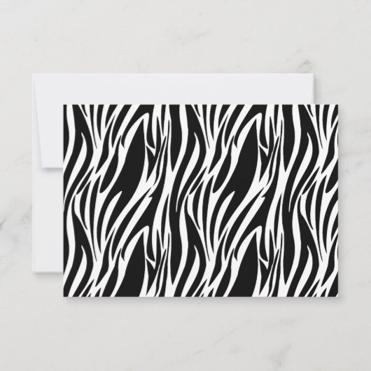 Lila Corset & Zebra Bachelorette UAWG RSVP Karte (Rückseite)