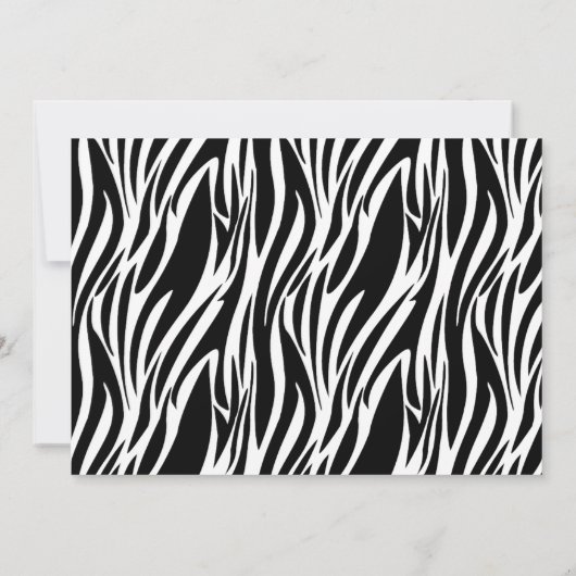 Lila Corset Zebra Junggeselinnen-Abschied Invite Einladung (Rückseite)