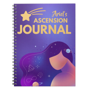 Lila Cosmic Ascension Journal Spirituelles Noteboo Notizblock