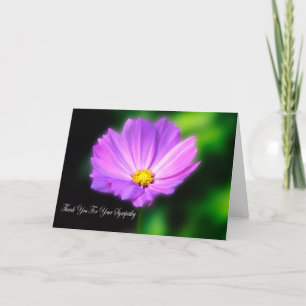 Lila Cosmos Dankeschön Sympathie-Karte Dankeskarte