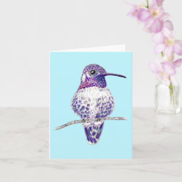Lila Costas Hummingbird-Illustration Karte
