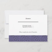 Lila Cougar Pattern UAWG RSVP Karte (Rückseite)