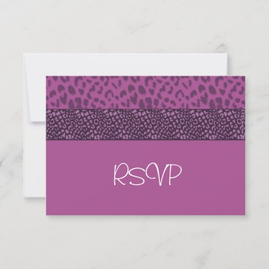 Lila Cougar Pattern UAWG RSVP Karte (Vorderseite)