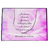 Lila Country Chic Gedicht Große Geschenktüte (Vorderseite)