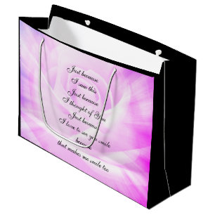 Lila Country Chic Gedicht Große Geschenktüte