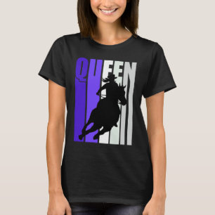 Lila Cowgirl Königin Rodeo Frauen Südliche Mädchen T-Shirt