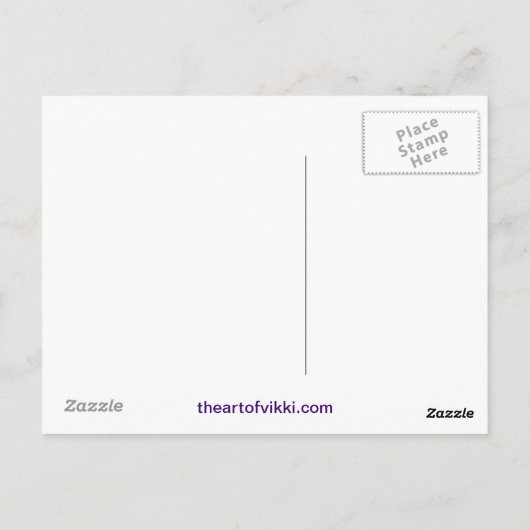 Lila Coyote Wolf Farbenfrohe Südwestgestaltung Postkarte (Rückseite)