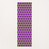 Lila Cranesbill Geranium Blumenmuster Yogamatte (Vorderseite)