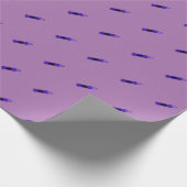 Lila Crayon Geschenkpapier (Ecke)