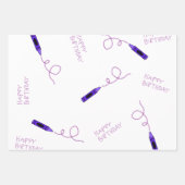 Lila Crayon Geschenkpapier Set (Vorderseite)