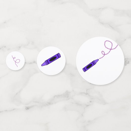 Lila Crayon Konfetti (Rückseiten)