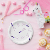 Lila Crayon Pappteller (Party)