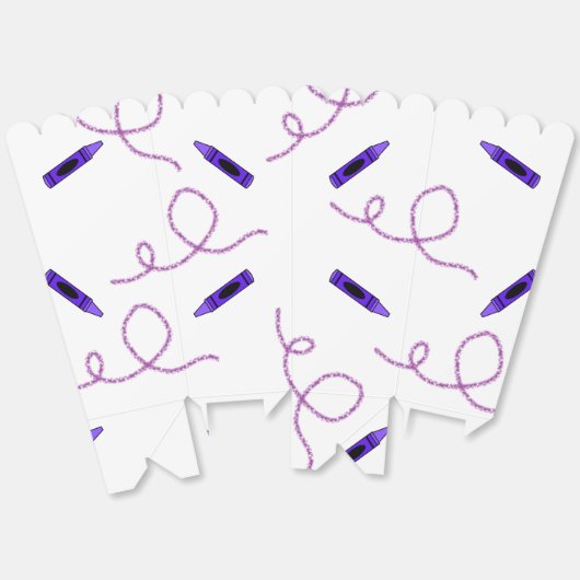 Lila Crayon Popcorn Boxen Geschenkschachtel (Ungeklappt)