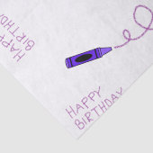 Lila Crayon Seidenpapier (Detail)