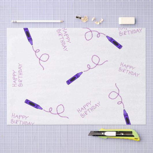 Lila Crayon Seidenpapier (Handwerk)