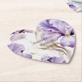 Lila Cream Iris Floral Brautparty Untersetzer (angewinkelt)