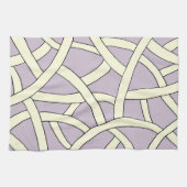 Lila Creme aus Streifen Handtuch (Horizontal)