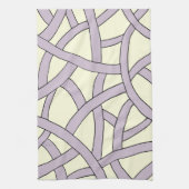 Lila Creme aus Streifen Küchentuch (Vertikal)