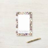 Lila Creme Elfenbein Christliche Blütenverse Post-it Klebezettel (Auf Schreibtisch)