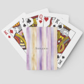 Lila Creme Iris Streifen Spielkarten (Rückseite)