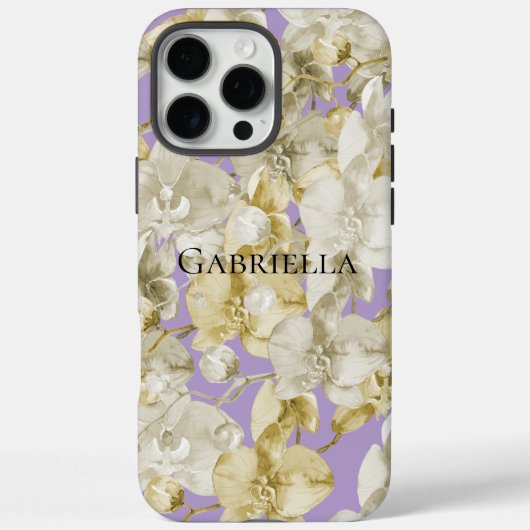Lila Creme Orchid Blume Case-Mate iPhone Hülle (Rückseite)