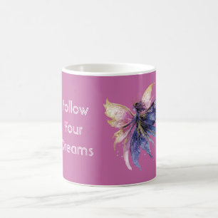 Lila Creme Rosa Gold Fee Kaffeetasse