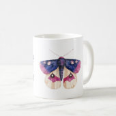 Lila Creme Rosa Schmetterling Kaffeetasse (VorderseiteRechts)