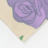 Lila Creme Tropical Floral Botanic Fleecedecke (Ecke)