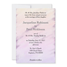 Lila Creme Vintage Blumenwasser Hochzeit