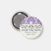 lila Cremeschaum Magnet (Vorderseite/Rückseite)