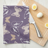 Lila Cremflug von Schmetterlingen Handtuch (Viertel Falte)