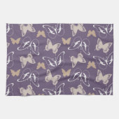 Lila Cremflug von Schmetterlingen Handtuch (Horizontal)