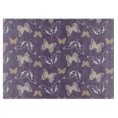 Lila Cremflug von Schmetterlingen Schneidebrett (Vorderseite)