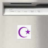 Lila Crescent & Star.png Magnet (In Situ (Geschirrspüler))