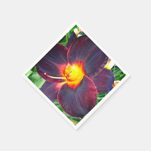 Lila Crimson Lily Serviette (Ecke)