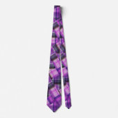 Lila Crisscross Tartan Design, Krawatte (Vorderseite)