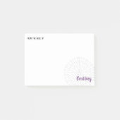 Lila Crochet Chart Post-it Klebezettel (Vorderseite)