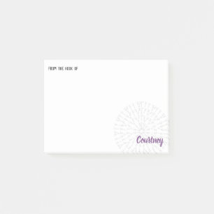 Lila Crochet Chart Post-it Klebezettel