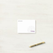 Lila Crochet Chart Post-it Klebezettel (Auf Schreibtisch)