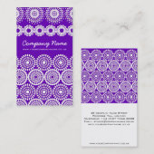 Lila Crochet Lace Blume - Visitenkarte (Vorne/Hinten)