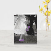 Lila Crocs Karte (Gelbe Blume)