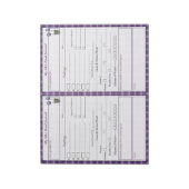 Lila Crocus 5 - 1 Food Journal Pages Notepad Notizblock (Rotiert)