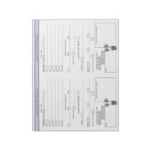 Lila Crocus 5 und 1 Daily Food Tracker Notepad Notizblock (Rotiert)