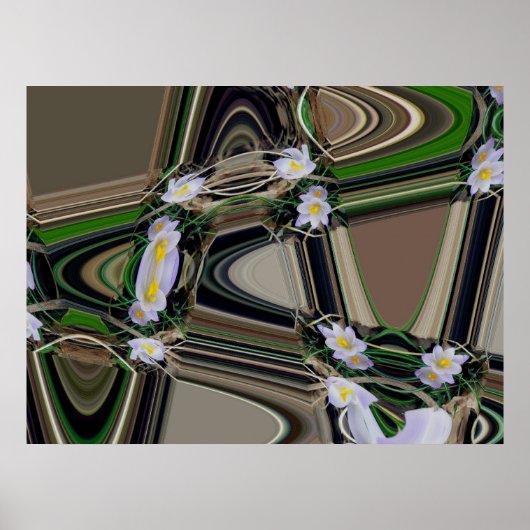 Lila Crocus Abstrakt 1 Poster (Vorne)