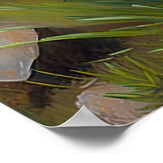 Lila Crocus Blume Art Print Poster (Ecke)