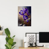 Lila Crocus Blume Art Print Poster (Heimbüro)